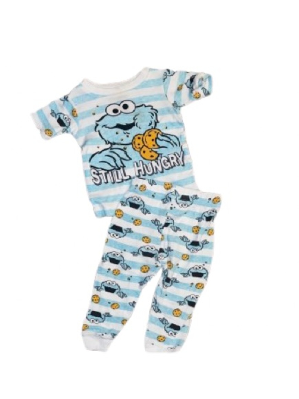 Sesame Street Cookie Monster Pajama Set Size 18 Montjs